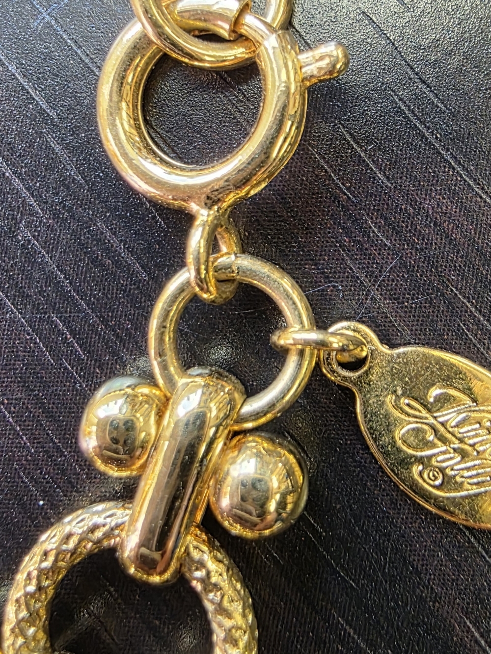 Vintage Kirks Folly Gold-Tone Whimsical Cat Lady Charm Bracelet - Picture 5 of 13